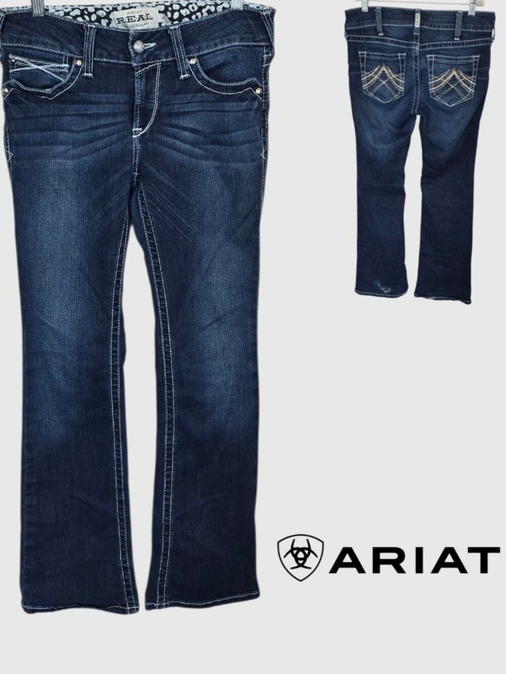 ARIAT Low Rise Bootcut Denim Casual Jeans Womens 29
